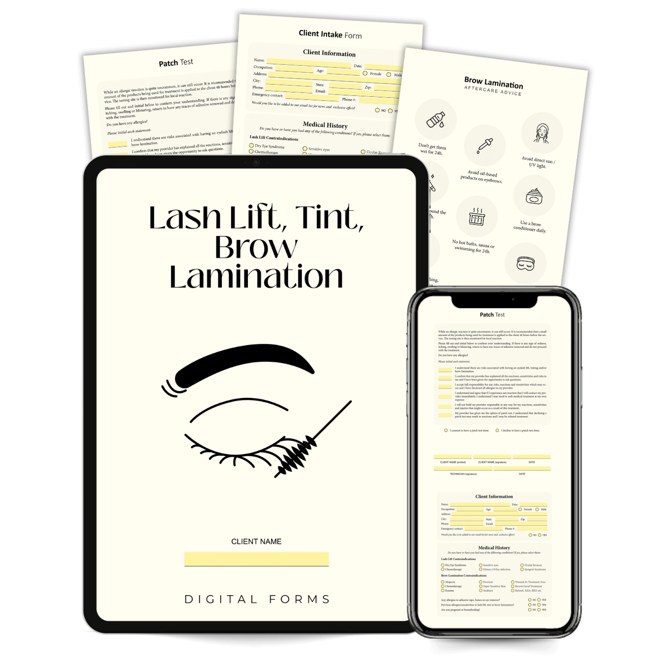 Lash Lift, Tint, Brow Lamination